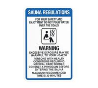 Cartello di sicurezza in metallo per regolamenti sulla sauna, avviso sulla piscina, regole per spa, per esterni, interni, strade, cortili, garage, case, attività commerciali, decorazioni da parete, 1