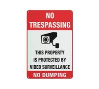 Cartello di sicurezza per esterni con scritta "No Trespassing - No Dumping Warning Sticker", 30,5 x 20,3 cm