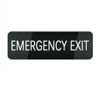 Cartello di uscita di emergenza in plastica acrilica, per porta d'ingresso, 25,4 x 7,6 cm, per casa, casa, ufficio, cancello, finestra, non sbiadisce