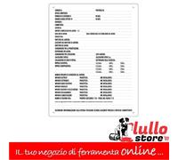 CARTELLO " DIREZIONE LAVORI " MONOCOLORE 80X60 CM CONF. 10 PEZZI SEGNALE TARGA