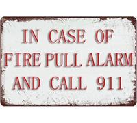 Cartello divertente con allarme antincendio, vintage, in metallo, per porta, esterno, casa, grotta, garage, bar, campagna, club, decorazione da parete, regalo retrò per donne, 30,5 x 40,6 cm