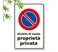CARTELLO DIVIETO DI SOSTA ALLUMINIO PASSO CARRABILE AVVISO SEGNALETICA STRADALE