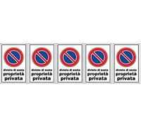 CARTELLO DIVIETO DI SOSTA Proprietà privata 30 x 20 cm in PVC (5)