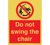 Cartello Do not swing the chair - 75 x 100 mm - A7P