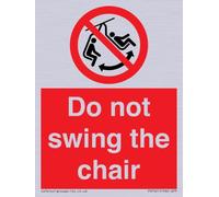 Cartello Do not swing the chair - 75 x 100 mm - A7P