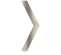 Cartello freccia - acciaio inox - autoadesivo e facile da pulire - segno supplemento per WC e segnaletica toilette - P.01.E