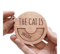 Cartello "Gatto dentro o fuori" promemoria porta reversibile casa