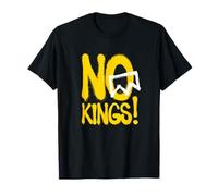 Cartello giallo audace in stile graffiti "NO KINGS!" Maglietta