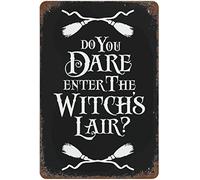 Cartello Girls Halloween Do You Dare Enter The Witch'S Mair Targa In Matta Decorazioni Per Esterno Dormitorio Giardino Affari S