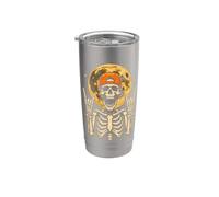 Cartello Halloween Skulls Rock Hand Cap arancione Moon Roll Boys Bicchiere termico in acciaio inox doppia parete