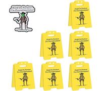 Cartello "Hold on Partner I'm Overstimulated", Targa di Attenzione "Io sono sovrastimolato", Divertente accessorio per il posto di lavoro e regalo scherzoso (6 PCS)