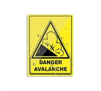 Cartello in acrilico con scritta "Danger Avalanchelong Lasting with Double Sided Tape in the Back", 15,2 x 20,3 cm
