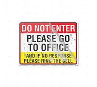 Cartello in acrilico con scritta "Do Not Enter Please Go To Office Long Lasting With Strong Clean Adhesive Tape nella parte posteriore", 15,2 x 20,3 cm