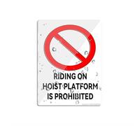 Cartello in acrilico con scritta "No Riding Hoist" per parete, con forti adesivi, per porte, uffici, aziende, casa, esterni, 15,2 x 20,3 cm