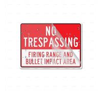Cartello in acrilico con scritta "No Trespassing Fire Range and Bullet Impact Area", placca in acrilico con forti adesivi per porte, uffici, aziende, casa, esterni, 15,2 x 20,3 cm