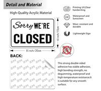 Cartello in acrilico con scritta "Please Wait While Gate Closes Livestock On Property", placca in acrilico con forti adesivi per porte, uffici, aziende, casa, esterni, 15,2 x 20,3 cm