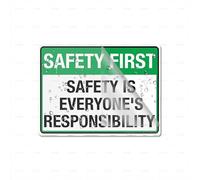 Cartello in acrilico con scritta "Safety First Safety Is Everyone S Responsibility", autoadesivo, per porta o parete, 15,2 x 20,3 cm