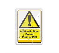Cartello in acrilico da parete con scritta "Do Not Push or Pull Yellow Warning Warning Sign Room Decor Indoor & Outdoor Signs For Home Office Work 15,2 x 20,3 cm