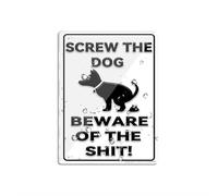 Cartello in acrilico da parete con vite The Dog Beware Of The Safety Protection Danger Warning 15,2 x 20,3 cm, spesso acrilico, autoadesivo, design moderno, facile da installare