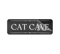 Cartello in acrilico da parete per la grotta dei gatti, durevole con nastro adesivo forte e pulito sul retro, 25,4 x 7,6 cm