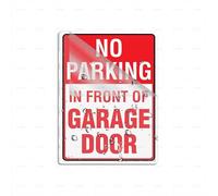 Cartello in acrilico "No Parking In Front Of Garage" con adesivi forti per porte, uffici, aziende, casa, esterni, 15,2 x 20,3 cm