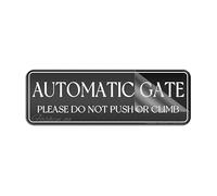 Cartello in acrilico per cancello automatico da parete, con scritta in lingua inglese "Please Do Not Push or Climb", autoadesivo, per porta o parete, 25,4 x 7,6 cm, in acrilico di alta qualità