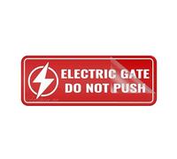 Cartello in acrilico per cancello elettrico da parete, con scritta "Do not push wall or door", lunga durata, con nastro adesivo resistente e pulito nella parte posteriore, 25,4 x 7,6 cm