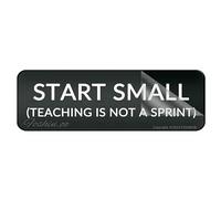 Cartello in acrilico per iniziare a parete, piccolo insegnamento non è uno sprint Wall or Door Sign 25,4 x 7,6 cm spesso acrilico autoadesivo moderno DeSign facile da installare