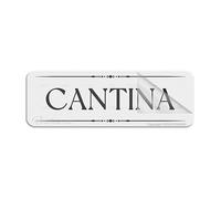 Cartello in acrilico per parete Cantina cartello stradale autoadesivo cartello per porta o parete 25,4 x 7,6 cm piastra di design in acrilico premium
