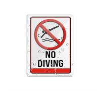 Cartello in acrilico per parete, con scritta "No Diving", lunga durata, con nastro biadesivo sul retro, 15,2 x 20,3 cm