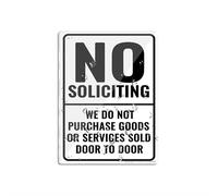 Cartello in acrilico per parete con scritta "No Soliciting We Do Not Purchase Goods Or Services Sold Door to Door Wall or Door Signlong lasting with double face tape in the back - 15,2 x 20,3 cm