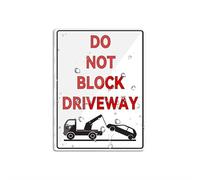 Cartello in acrilico per parete "Do Not Block Driveway Thank Youlong Lasting con nastro biadesivo nella parte posteriore", 15,2 x 20,3 cm
