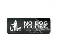 Cartello in acrilico per parete No Dog Fouling segnale di avvertimento ideale per uso esterno 25,4 x 7,6 cm spesso acrilico autoadesivo moderno DeSign facile da installare