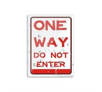 Cartello in acrilico per parete One Way Do Not Enter Street Traffic Sign Solid Material UV Coated Display Board Business Sign 15,2 x 20,3 cm spesso acrilico autoadesivo design moderno cartello facile