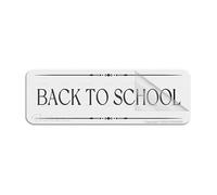 Cartello in acrilico per parete per il ritorno a scuola, cartello stradale autoadesivo per porta o parete, 25,4 x 7,6 cm, piastra di design in acrilico di alta qualità
