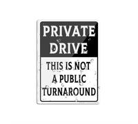 Cartello in acrilico per parete Private Drive This Is Not A Public Turnaround Attenzione avviso avviso avviso autoadesivo cartello per porta o parete 15,2 x 20,3 cm piastra di design acrilico di alta