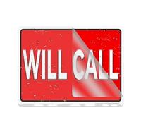 Cartello in acrilico per parete Will Call Prenotazione Metodo di autorizzazione Alert Attenzione Avviso avviso 15,2 x 20,3 cm spesso acrilico autoadesivo design moderno cartello facile da installare
