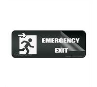 Cartello in acrilico per uscita di emergenza da parete, autoadesivo, per porta o parete, 25,4 x 7,6 cm