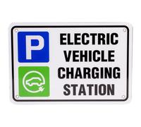 Cartello In Alluminio A4 11G "Stazione Di Ricarica EV" Montaggio A Muro
