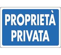 Cartello in alluminio bianco cm 30X20 Proprietà privata