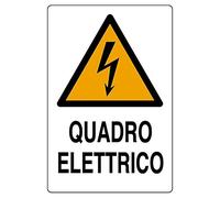 Cartello in alluminio bianco Quadro elettrico 30x20 cm