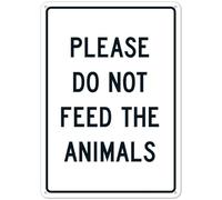 Cartello in alluminio con scritta "Do Not Feed The Animals", 30,5 x 40,6 cm, decorazione da parete, per interni ed esterni