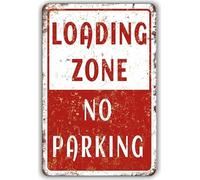 Cartello in alluminio con scritta in lingua inglese "Loading Zone No Parking Keep Warehouse Load Unload Areas", cartello trasparente di avvertimento di sicurezza, strada, per esterni, lavoro, ufficio