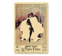 Cartello In Alluminio Copertina Della Rivista Francese Le Frou Frou Non È Facile Arrugginire Pittura In Ferro Vintage Quadri Metallo Per Patio La Casa Pub 20X30Cm