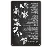 Cartello In Alluminio La Morte Non È Niente, Poesia Ottimo Quadri Metallo Non Facile Da Deformare Pittura In Ferro Per Club Cortil Cucina 20X30Cm