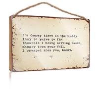 Cartello in legno Chill I'm Going To The Buddy Place To Give It A Try. Set di decorazioni per il bagno e la cucina (15 x 28 cm)