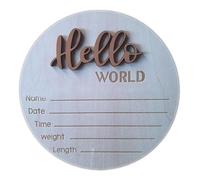 Cartello in legno con nome per neonati e bambine, per doccia e ospedale, per annuncio del bambino