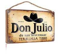 Cartello in legno da parete per bagno, Don Julio Tequila, fondata nel 1944, cartello in legno per scatola da bagno, decorazione divertente (20 x 30 cm)