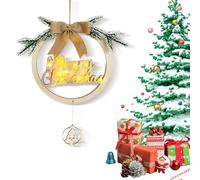 Cartello in legno di Buon Natale,Cartello di benvenuto natalizio per casa | Regali di Natale in legno riutilizzabili Han di benvenuto Decorazione per porta d'ingresso per portico, porta d'ing