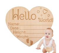 Cartello in legno per annuncio di nascita, per annuncio di nascita, per foto e baby shower